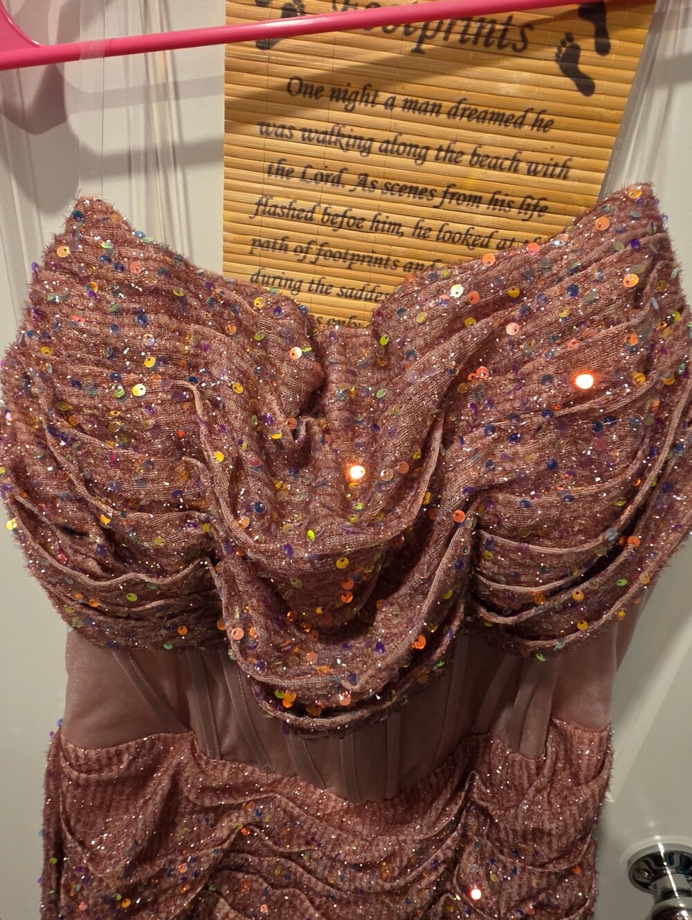 Windsor Rose Gold Sequin Prom Gown - Picture 6 of 11